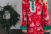 Kids Santa Sled Polka Dot Christmas Ruffle Lounge Play Gown
