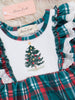 Evergreen Plaid Embroidered Romper