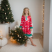 Kids Santa Sled Polka Dot Christmas Ruffle Lounge Play Gown