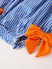 Fall Thanksgiving & Halloween Truck Smock Embroidery Baby Girl Romper