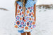 Girls Blue Check Flower Power Spring Summer Short Set