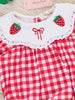 Gingham Berry Charm Embroidered Bubble Romper