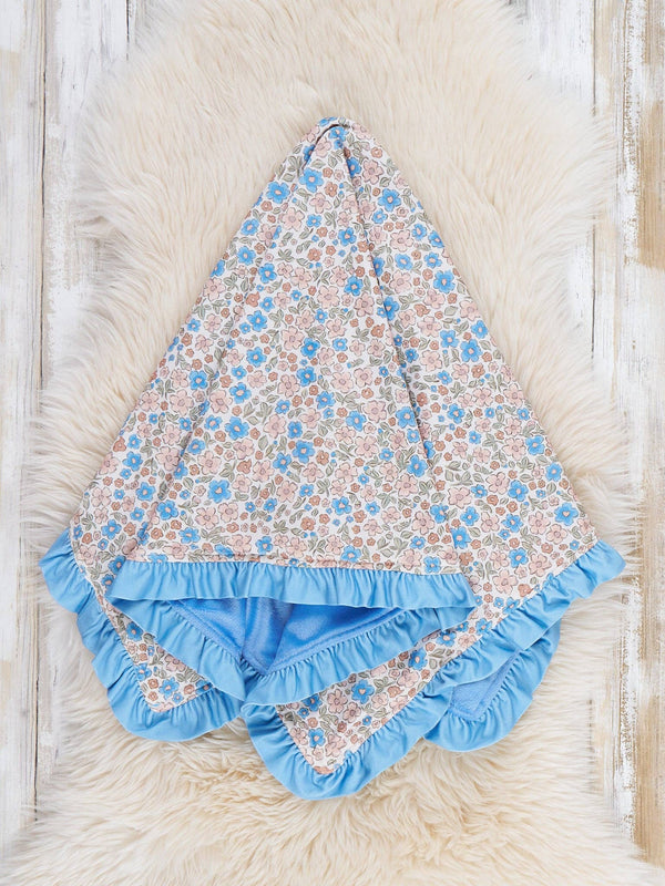 Blossom Floral Ruffle Blanket
