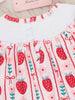 Strawberry Rows Smocked Bubble Romper