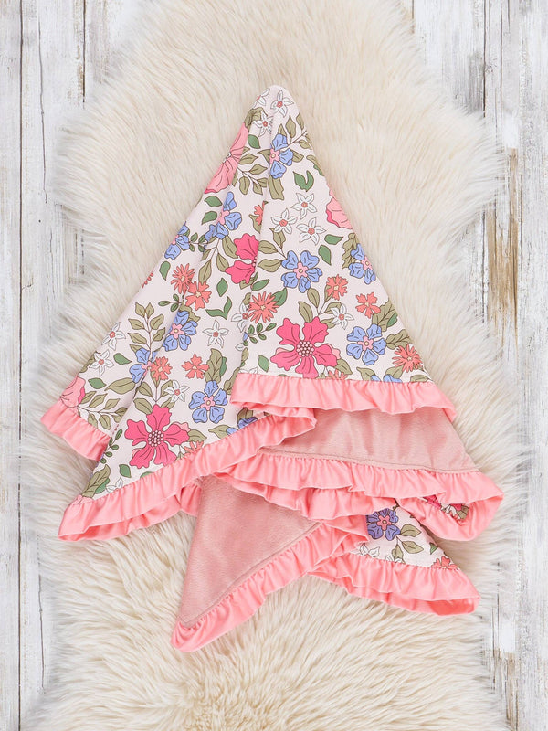 Petal Dreams Minky Ruffle Blanket