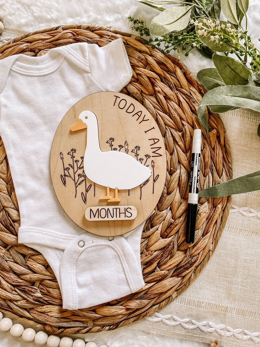 Goose Monthly Milestone Dry Erase Sign 