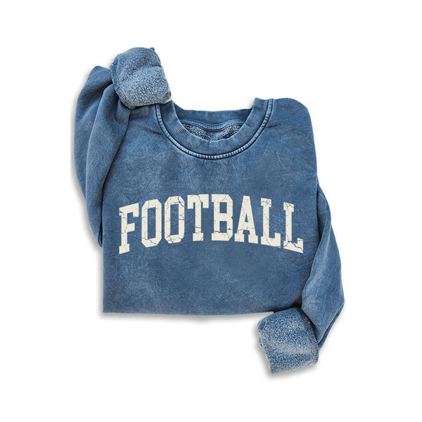 FOOTBALL MINERAL SWEATSHIRT- Steel Blue