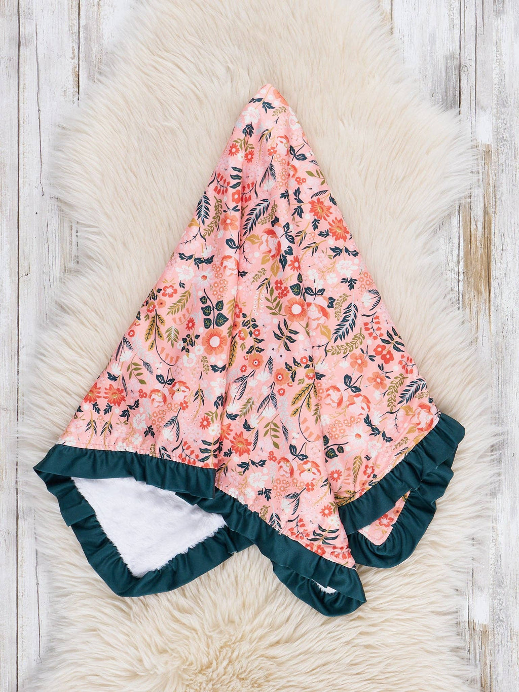 Golden Garden Party Minky Blanket