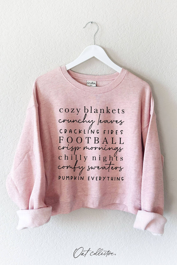 COZY BLANKETS CRUNCHY LEAVES Mid Graphic Sweatshirt