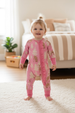 Christmas tree printed baby bodysuit. LR080706-SOL