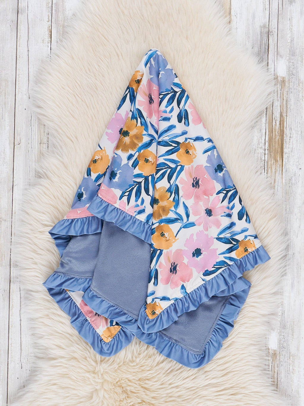 Magnolia Run Ruffle Minky Blanket