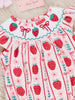 Strawberry Rows Smocked Bubble Romper