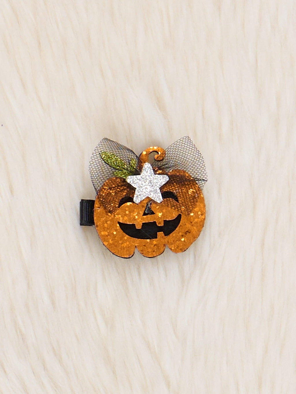 Sparkle Jack-o-Lantern Bow