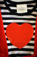 Girls' Stripe Reversible Sequin Heart Suspender Skirt Set