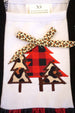 Girls' Buffalo Plaid and Leopard Christmas Tree Lace Dress
